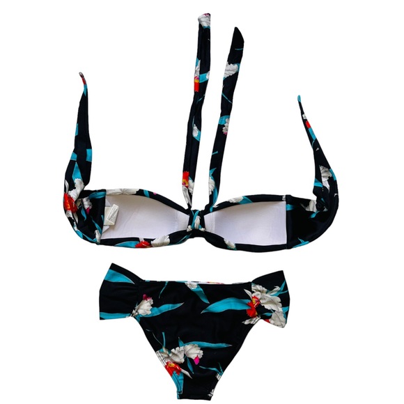 Billabong Black blue red and white colors 2 pcs Bikini set Size 10 - Picture 5 of 8
